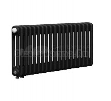 Радиатор стальной трубчатый TUBOG Classic Ventil 3037 DV1 3 трубы, 18 секций, нижнее универсальное подключение, антрацит DB 703 matt