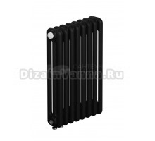 Радиатор стальной трубчатый TUBOG Classic Ventil 3057 DV1 3 трубы, 8 секций, нижнее универсальное подключение, антрацит DB 703 matt