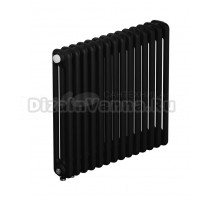 Радиатор стальной трубчатый TUBOG Classic Ventil 3057 DV1 3 трубы, 14 секций, нижнее универсальное подключение, антрацит DB 703 matt