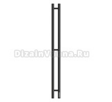 Полотенцесушитель электрический APEXTERMO Luna LN10111BM 110x10 см, подключение справа, скрытое подключение справа, матовый черный, I-образный, из стали