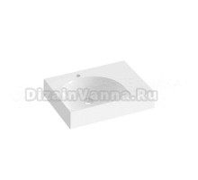 Раковина встраиваемая сверху Ravak Lite XJXP1260000 600/450 R белая, прямоугольная, литьевой мрамор