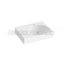 Раковина встраиваемая сверху Ravak Lite XJXL1260000 600/450 L белая, прямоугольная, литьевой мрамор