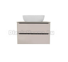 Тумба с раковиной Runo Мальта 70 подвесная, розовая, бежевая