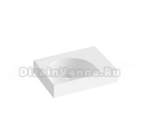 Раковина встраиваемая сверху Ravak Lite XJXP1360000 600/450 R белая, прямоугольная, литьевой мрамор