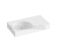 Раковина встраиваемая сверху Ravak Lite XJXP1380000 800/450 R белая, прямоугольная, литьевой мрамор