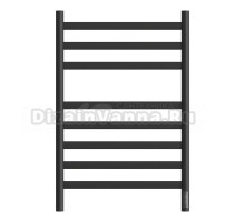 Полотенцесушитель электрический APEXTERMO Sfera SF00185BM 80x55 см, подключение справа, слева, скрытое подключение справа, матовый черный, лесенка, из стали