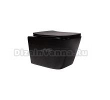 Унитаз подвесной CHARUS Alva EWC700-114B матовый черный