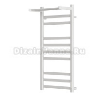 Полотенцесушитель электрический APEXTERMO Terra TR01105WM 100x55 см, подключение справа, слева, скрытое подключение справа, матовый белый, лесенка, из стали, с полкой
