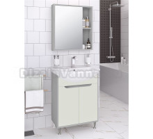 Мебель для ванной комнаты Runo Эконова 50 напольная, серо-оливковая