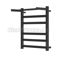 Полотенцесушитель электрический APEXTERMO Terra TR01165BM 60x55 см, подключение справа, слева, скрытое подключение справа, матовый черный, лесенка, из стали, с полкой