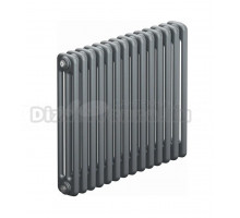 Радиатор стальной трубчатый TUBOG Classic Ventil 3057 DV1 3 трубы, 14 секций, нижнее универсальное подключение, титан RAL 9223 matt