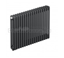 Радиатор стальной трубчатый TUBOG Classic Ventil 3057 DV1 3 трубы, 18 секций, нижнее универсальное подключение, титан RAL 9223 matt