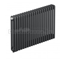 Радиатор стальной трубчатый TUBOG Classic Ventil 3057 DV1 3 трубы, 20 секций, нижнее универсальное подключение, титан RAL 9223 matt