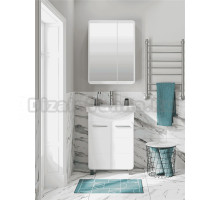 Мебель для ванной комнаты Runo Эрика 50 напольная, глянцевая белая