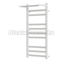 Полотенцесушитель электрический APEXTERMO Terra TR01104WM 100x45 см, подключение справа, слева, скрытое подключение справа, матовый белый, лесенка, из стали, с полкой