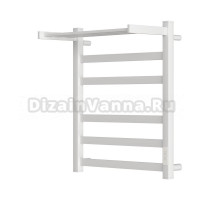 Полотенцесушитель электрический APEXTERMO Terra TR01164WM 60x45 см, подключение справа, слева, скрытое подключение справа, матовый белый, лесенка, из стали, с полкой