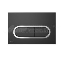 Кнопка смыва для унитаза Ravak Chrome X01797 нержавеющая сталь, цвет черный