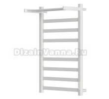 Полотенцесушитель электрический APEXTERMO Terra TR01184WM 80x45 см, подключение справа, слева, скрытое подключение справа, матовый белый, лесенка, из стали, с полкой