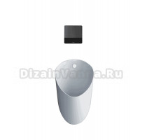 Писсуар подвесной ARROW AN660 сенсорный, с сифоном, безободковый, со смывным механизмом, со смывным устройствм для писсуаров ARROW AG7107AB матовый черный