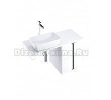 Тумба с раковиной Ravak Balance SD 120 глянцевая белая, графит, раковина Uni Slim 50