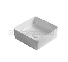 Накладная раковина RGW GS-04 37 см белая, квадратная