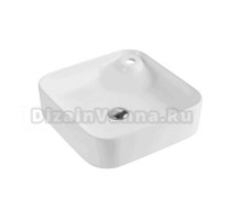 Накладная раковина RGW GS-03 43 см белая, квадратная, с 1 отверстием под смеситель