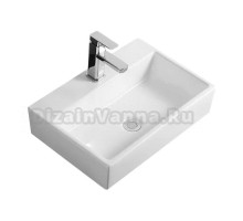 Накладная раковина RGW GS-21 53 см белая, прямоугольная, с 1 отверстием под смеситель