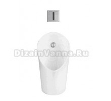 Писсуар подвесной ARROW AN661 сенсорный, с сифоном, с крышкой, со смывным механизмом, со смывом для писсуара ARROW AGY108-2A глянцевая сталь