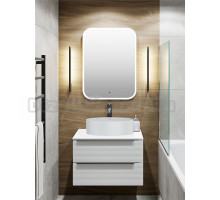 Мебель для ванной комнаты Runo Орлеан 60 подвесная, матовая белая, белый глянец