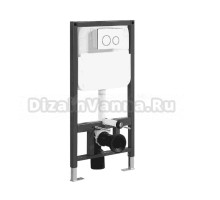 Инсталляция с кнопкой RGW SWI 03 цвет белый, крепление к полу и стене, с регулировкой по высоте, с шумоизоляцией