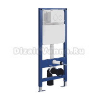 Инсталляция с кнопкой RGW SWI 04 цвет белый, крепление к полу и стене, с регулировкой по высоте, с шумоизоляцией