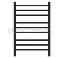 Полотенцесушитель электрический APEXTERMO Atlas AT00185BM 80x55 см, подключение справа, слева, скрытое подключение справа, матовый черный, лесенка, из стали