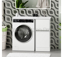 Тумба с раковиной Misty Ингрид 40 напольная, под стиральную машину, белая, правая