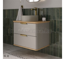 Тумба с раковиной EQUIL Desert 60.2Y со столешницей, подвесная, амарок, дуб