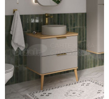 Тумба с раковиной EQUIL Desert 60.2Y со столешницей, с ножками, амарок, дуб