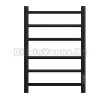 Полотенцесушитель электрический APEXTERMO Stella ST00164BM 60x45 см, подключение справа, слева, скрытое подключение справа, матовый черный, лесенка, из стали