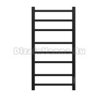 Полотенцесушитель электрический APEXTERMO Stella ST00184BM 80x45 см, подключение справа, слева, скрытое подключение справа, матовый черный, лесенка, из стали