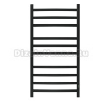 Полотенцесушитель электрический APEXTERMO Umbra UM00105BM 100x55 см, подключение справа, слева, скрытое подключение справа, матовый черный, лесенка, трапеция, из стали