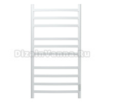 Полотенцесушитель электрический APEXTERMO Umbra UM00105WM 100x55 см, подключение справа, слева, скрытое подключение справа, матовый белый, лесенка, трапеция, из стали