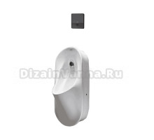 Писсуар подвесной ARROW AN6704 сенсорный, с сифоном, безободковый, со смывным механизмом, ARROW AG7107AB матовый черный