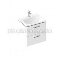 Тумба под раковину без столешницы Ravak Balance II SD 60 глянцевая белая, ручки черные