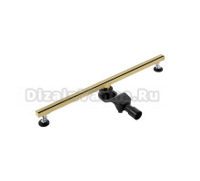 Душевой трап (лоток) Wonzon & Woghand WW-65409M-BG 90 см, решетка брашированное золото, с сифоном