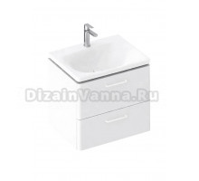Тумба под раковину без столешницы Ravak Balance II SD 80 глянцевая белая, ручки белые