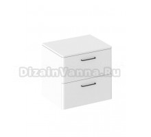 Тумба под раковину со столешницей Ravak Balance II SD 80 глянцевая белая, ручки черные