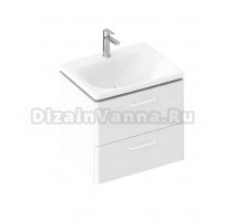 Тумба с раковиной Ravak Balance II SD 60 глянцевая белая, ручки белые