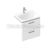 Тумба с раковиной Ravak Balance II SD 60 глянцевая белая, ручки черные