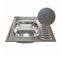 Мойка 60х60 (0,6) лев вып 3 1/2 MIXLINE 16см  с сифоном ДЕКОР