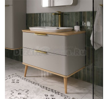 Тумба с раковиной EQUIL Desert 80.2Y со столешницей, с ножками, амарок, дуб