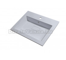 Мебельная раковина Style Line LINE 60 накладная, белая, прямоугольная, искусственная камень