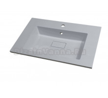 Мебельная раковина Style Line LINE 70 накладная, белая, прямоугольная, искусственная камень